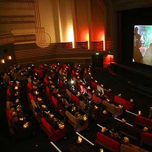 Everyman Cinema screen and the restored main auditorium
