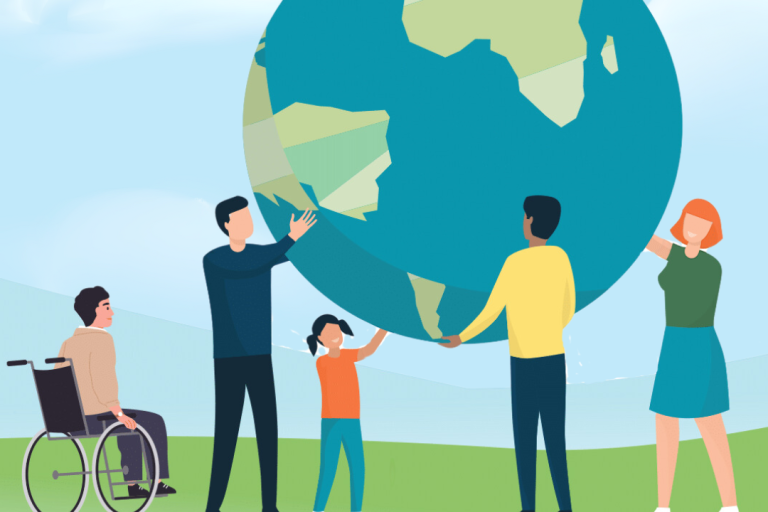 People with globe