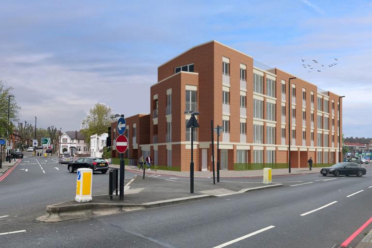 Archway Road council housing - Junction of Archway Road and Bakers Lane