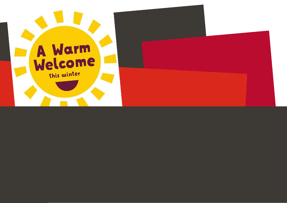 Sun image that reads 'A warm welcome this winter'