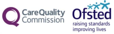 logo of Ofsted and Care Quality Commision