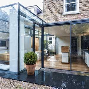 Mayfield Road - photo of the glass extension from the garden