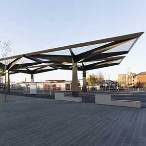 Tottenham Station Square and Bus Interchange - Canopy Side