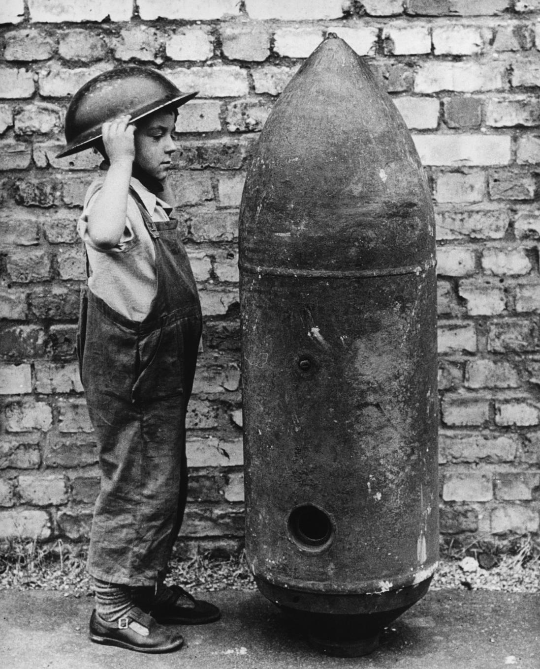 Unexploded bomb that fell on the Gaumont in Wood Green in 1940