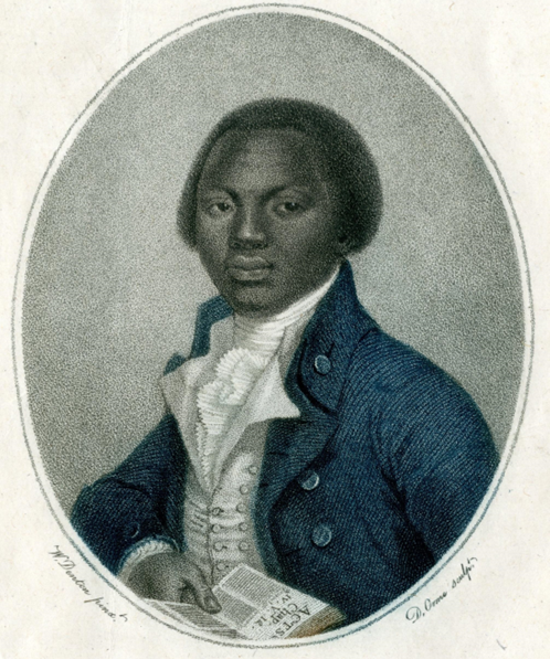 Ink portrait of Olaudah Equiano