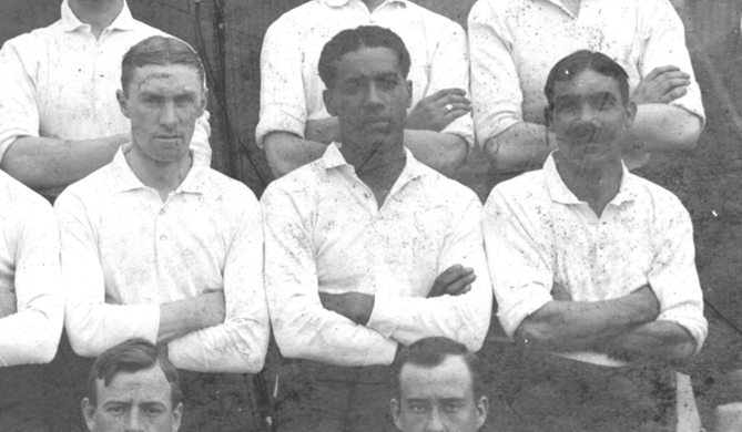 Walter Tull with other Spurs players
