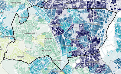 Census 2021 - Haringey deprivation map