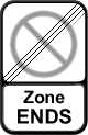 End of Controlled Parking Zone sign plate