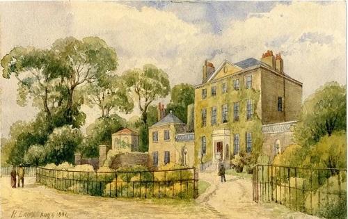Downhills House, Tottenham by Harold Lawes, 1884 (copyright: Bruce Castle Museum - Haringey Archive and Museum Service)