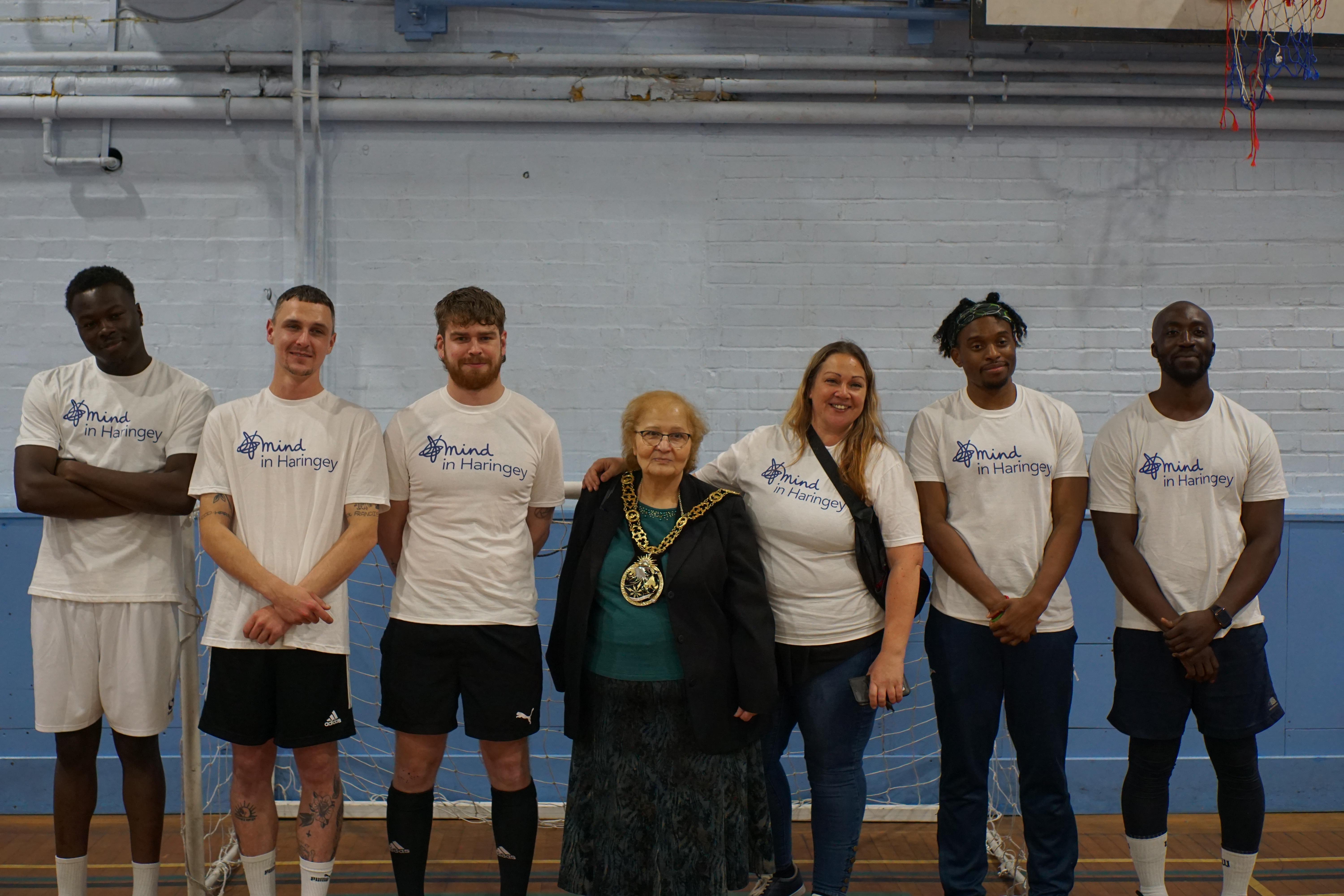 Mayor of Haringey Cllr Gina Adamou with the Mind in Haringey team