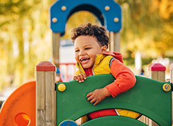 Smiling child at playground
