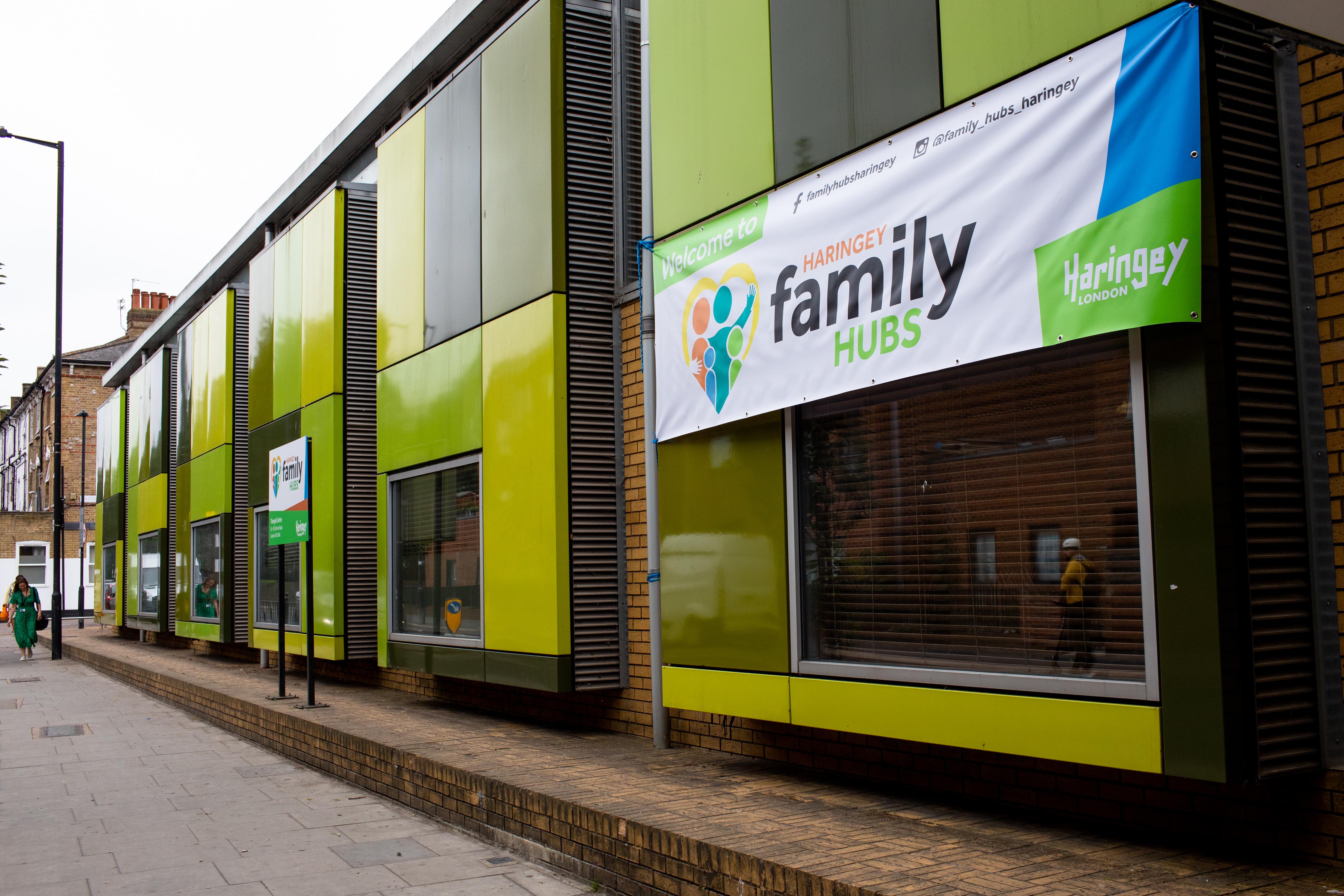 The pic is of Haringey's first-ever family hub at the Triangle Centre, 91 – 93 St Ann’s Road, N15 6NU during its official launch event.