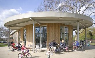 a view of the new cafe, part of the many improvements at Finsbury Park, overall winner in 2008