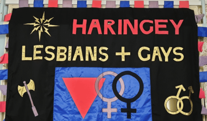 Haringey Lesbian and Gay Unit Banner now in Bruce Castle Museum and Archive