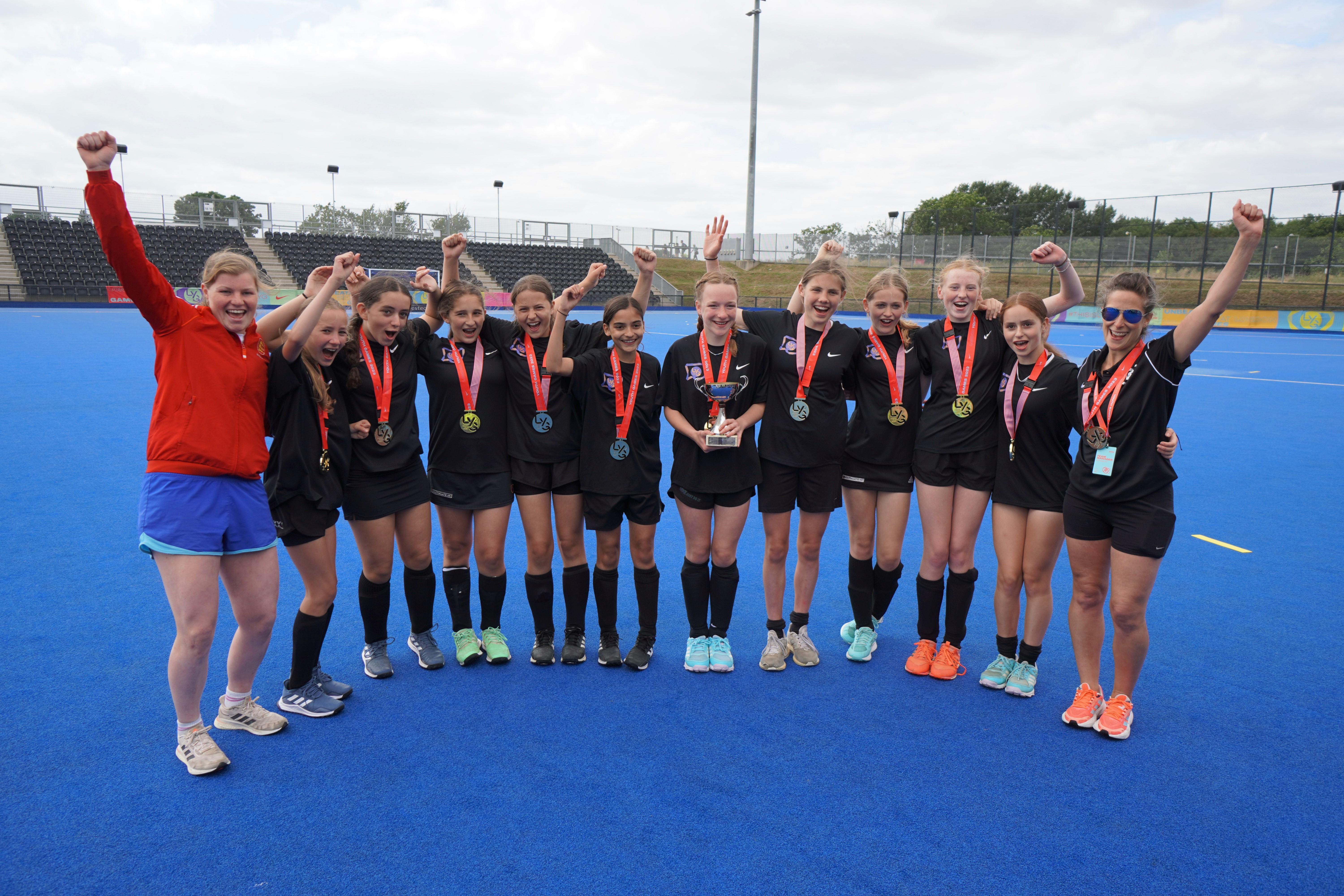 Haringey's victorious girls' hockey team