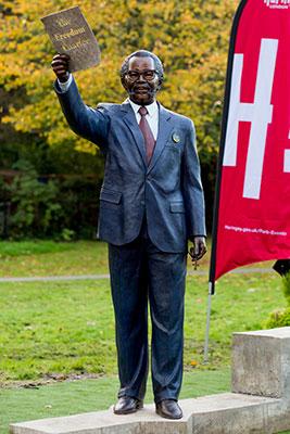 Oliver Tambo statue at Albert Road Rec Ground