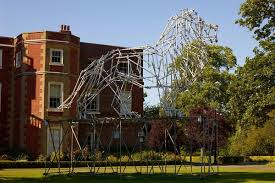 Park Art Haringey scaffold sculpture of lion by Ben Long