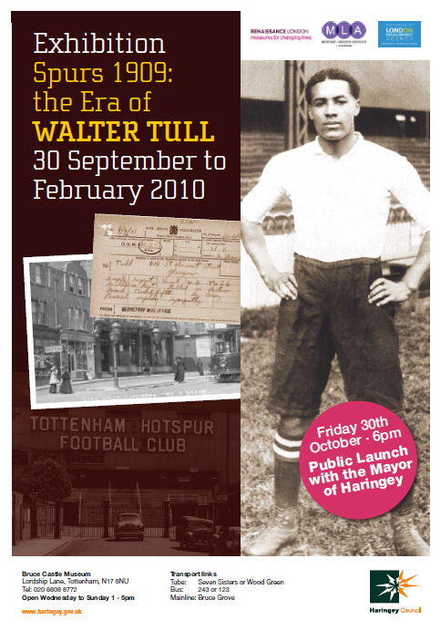 Poster Spurs 1901 the Era of Walter Tull at Bruce Castle Museum