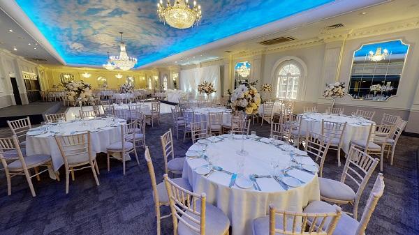 Regency wedding reception setting