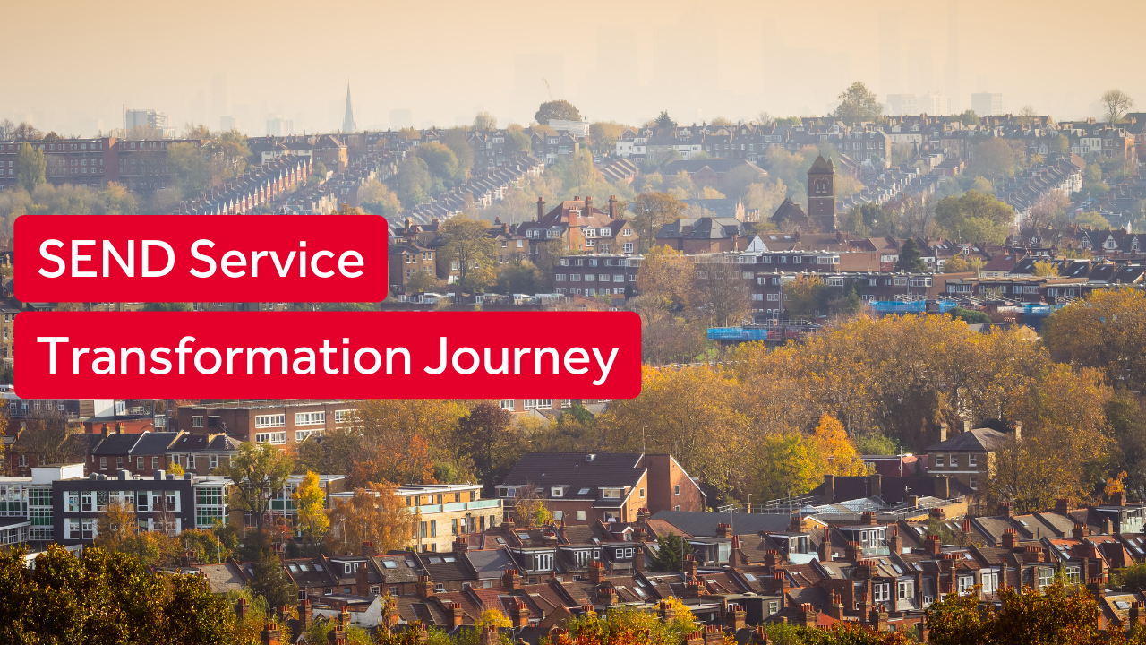 image of Haringey borough with the text: SEND Service Transformation Journey