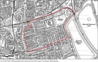 Map of the House Extensions in South Tottenham SPD area