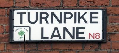Turnpike Lane street sign