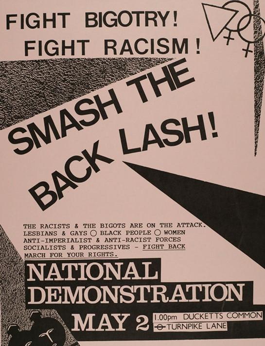Flyer for Smash the Backlash march 1987
