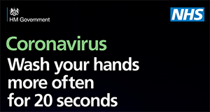 Coronavirus - wash your hands more often for 20 seconds