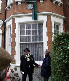 photo of the William Heath Robinson plaque unveiling ceremony